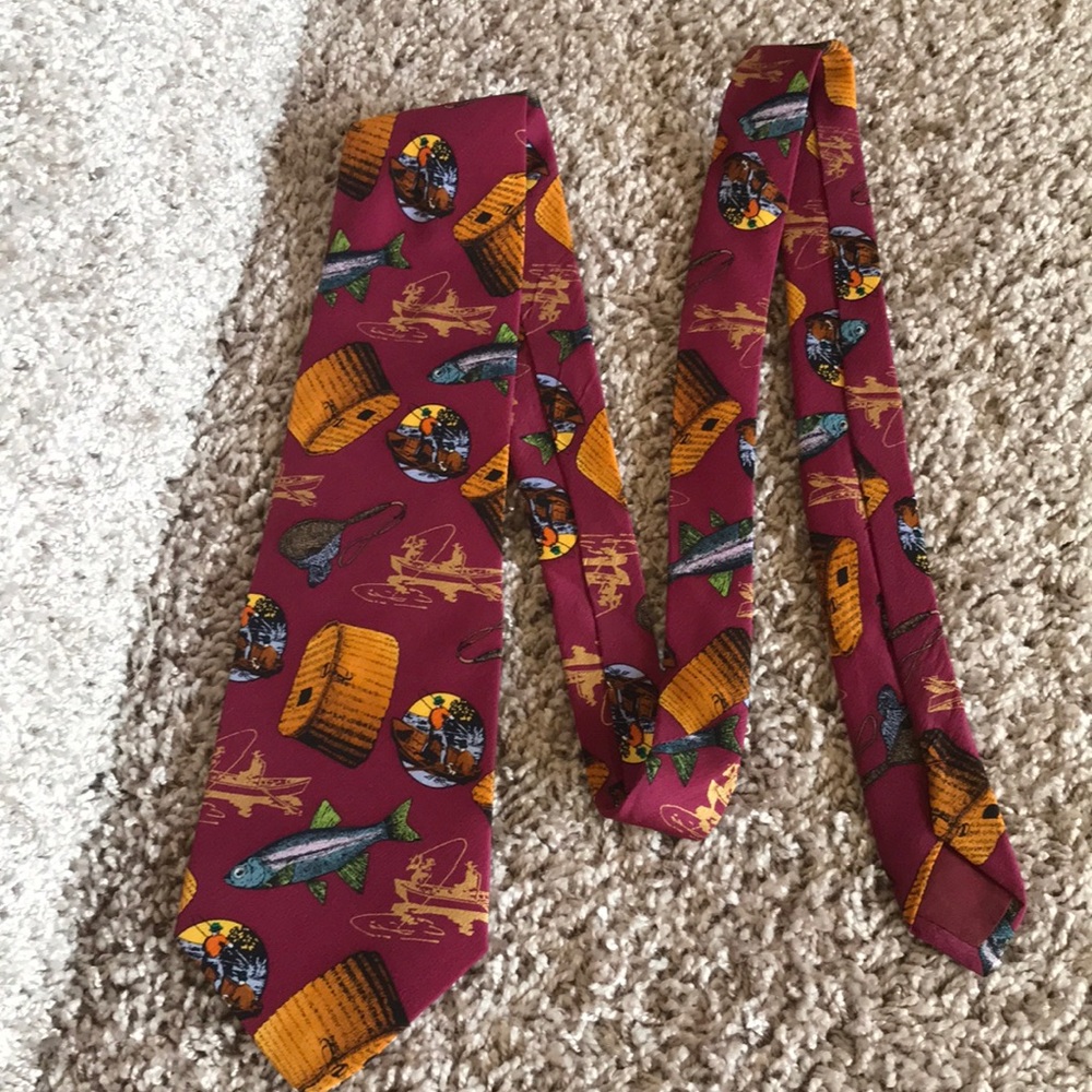 Vintage Lillian Vernon Fishing Tie
